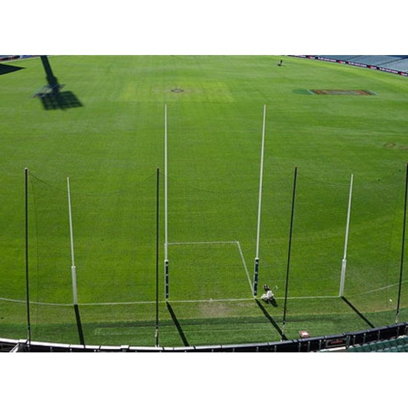 Federation Flags & Flagpoles AFL Goal Posts on pitch back view